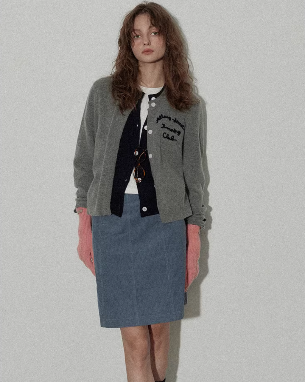 Layered-Style Knit Cardigan RLZ0020