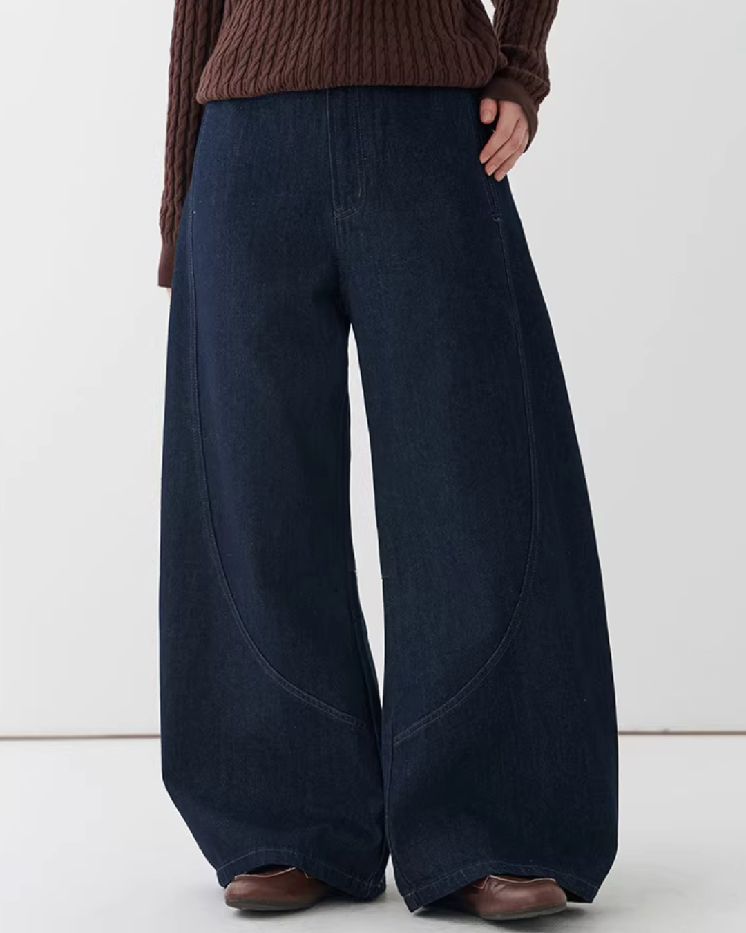 Wide Flare Denim Pants JIU0042
