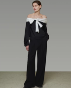 Bow Off-Shoulder Shirt UNS0052