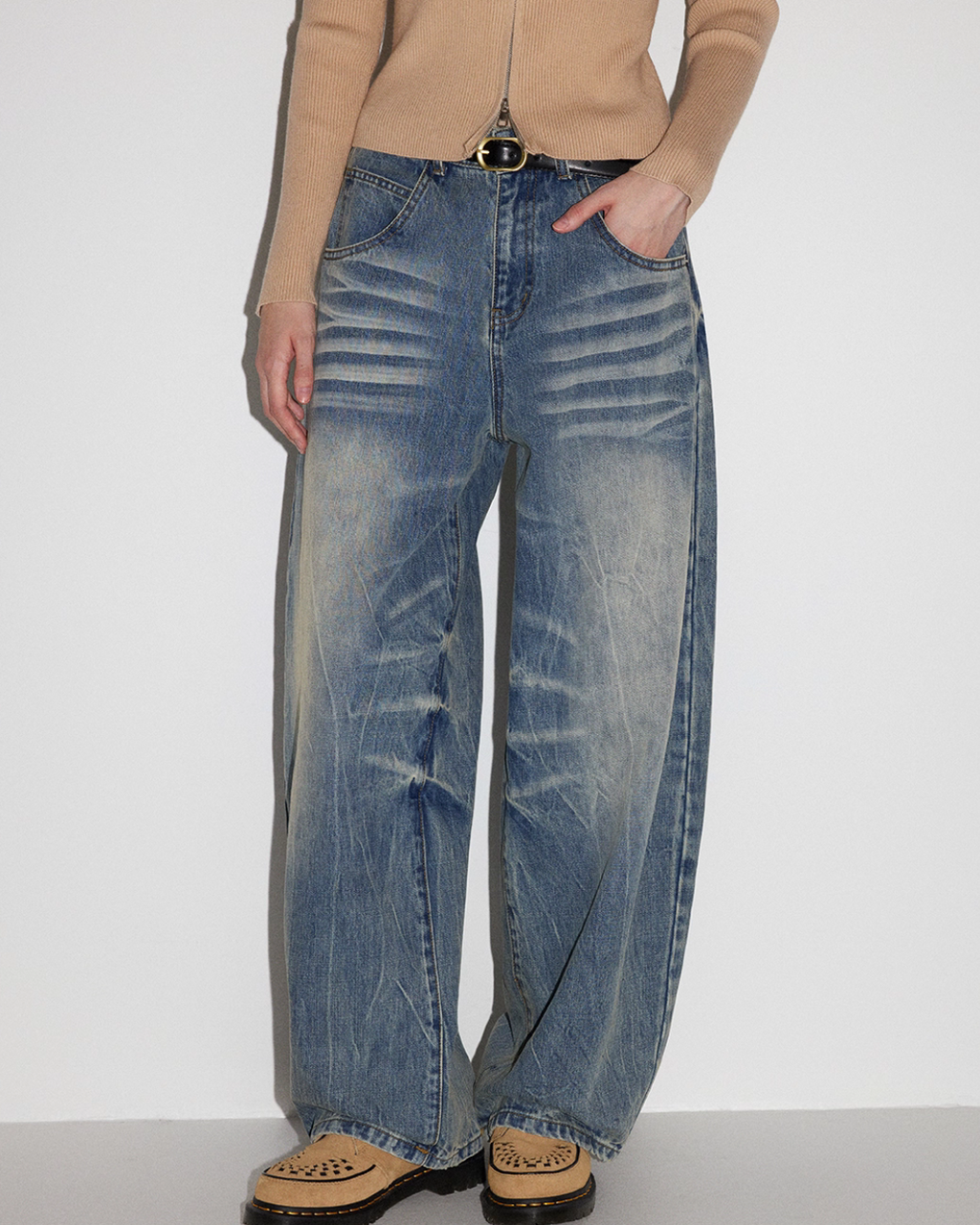 Vintage Curved Denim Pants MDB0007