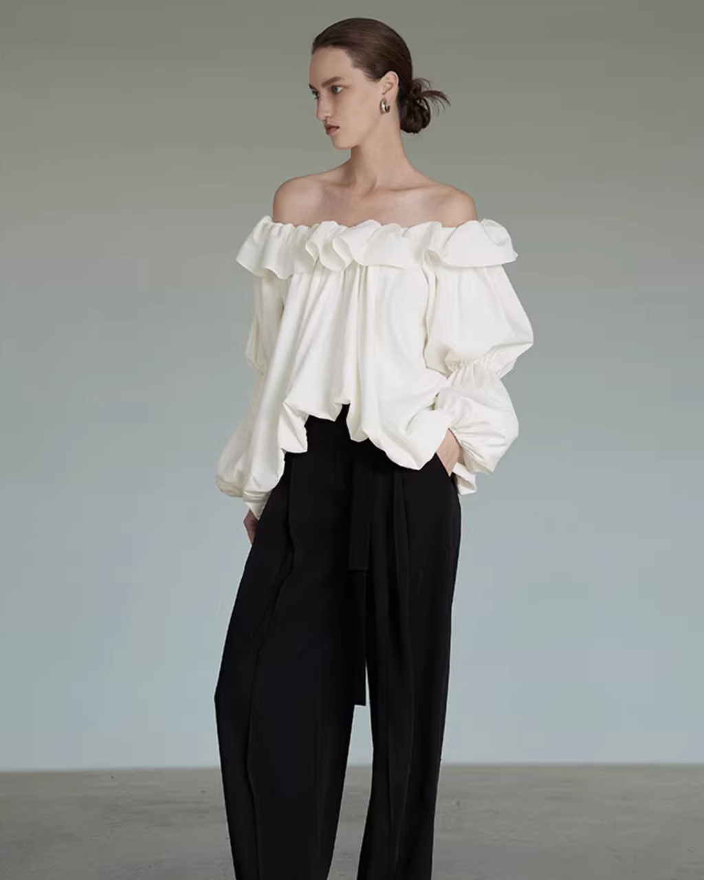 Frilled Off-Shoulder TopUNS0026