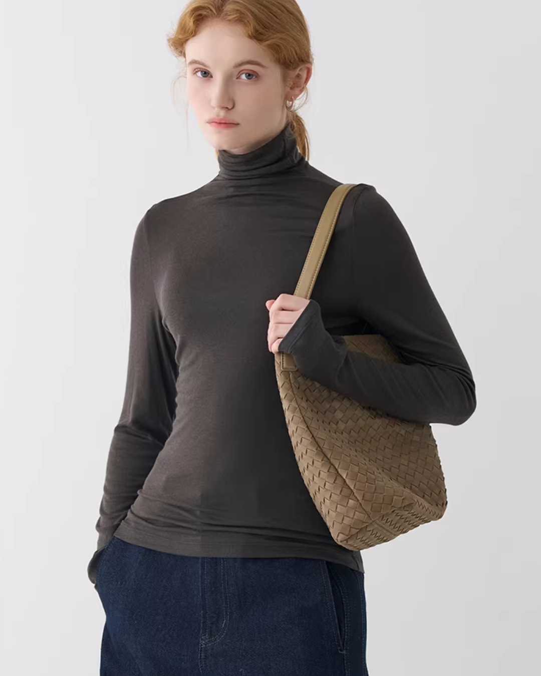 High Neck Long Sleeve Top JIU0040