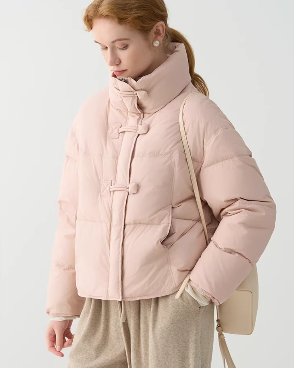 Stand Collar Pastel Down Jacket JIU0022