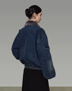 Fur Collar Denim Jacket UNS0041