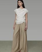 Pleated Wide-Leg Pants UNS0022