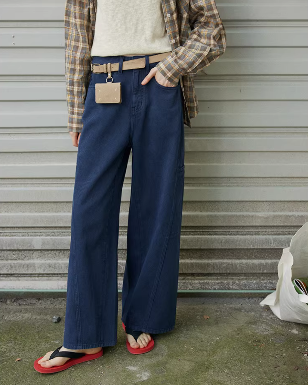 Retro Blue Wide Denim Pants RLZ0009