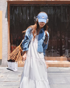 Denim Shirt / Cami Flare Dress QAZ0029