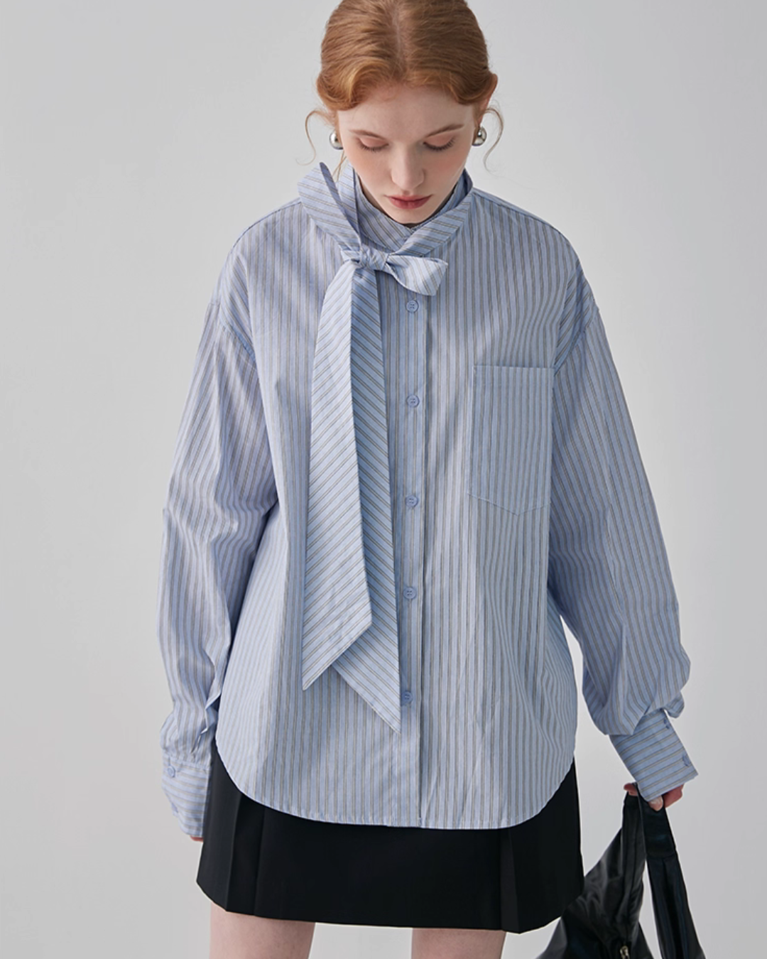 Bow Tie Striped Shirt JIU0016