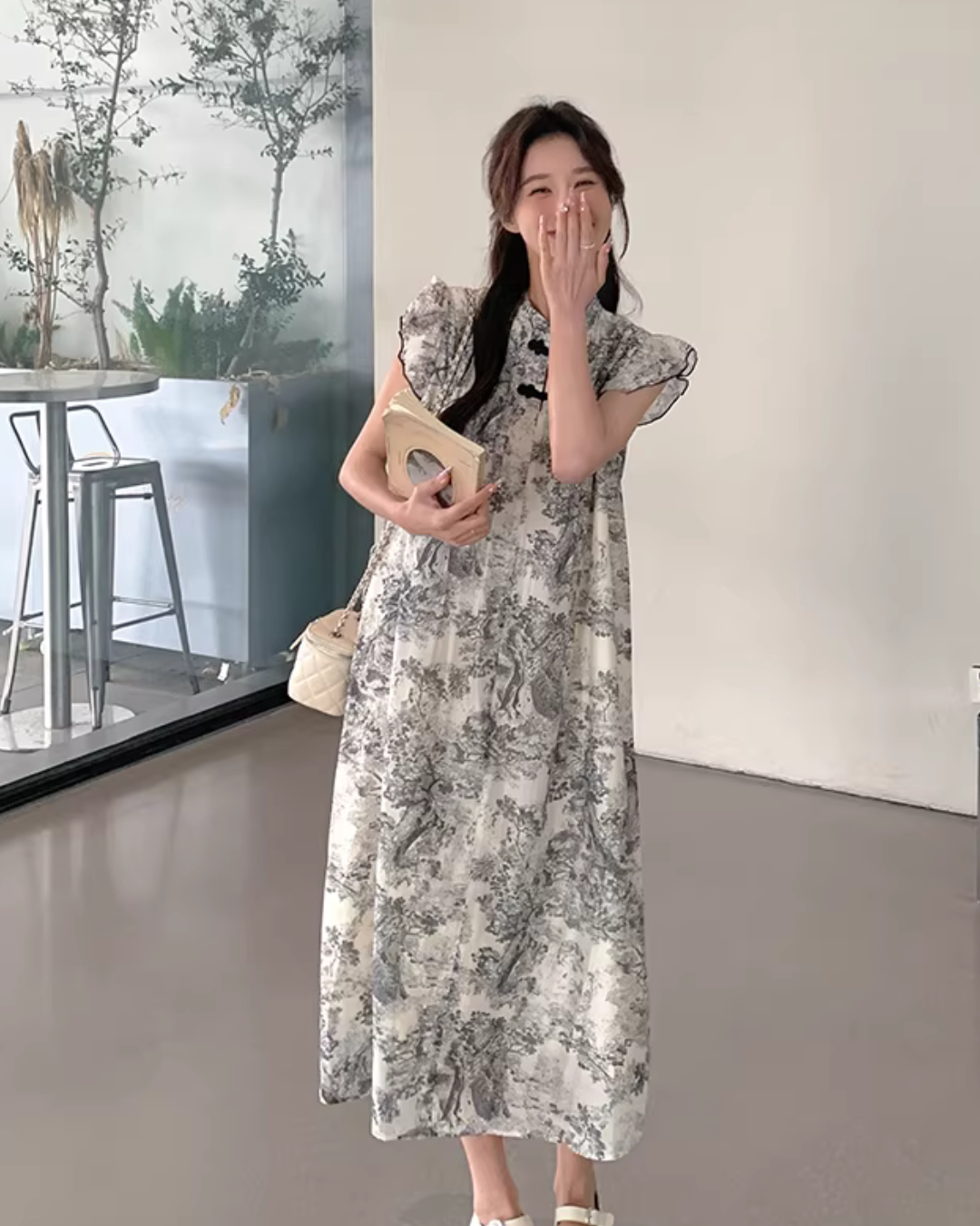 Ink Wash China Dress QAZ0074