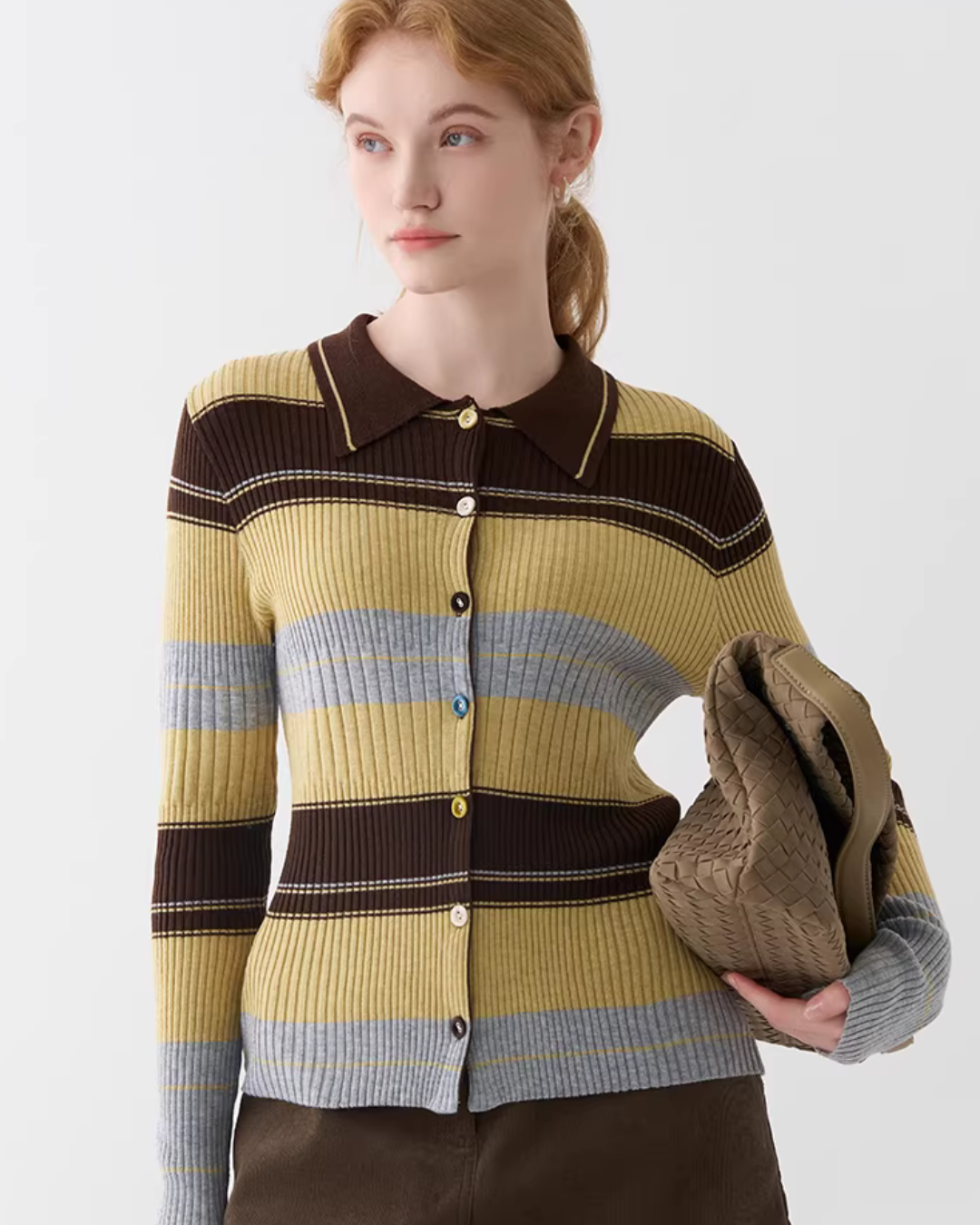 Retro Color Striped Knit JIU0035
