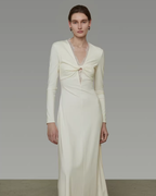 V-Neck Lace Patchwork Dress UNS0049