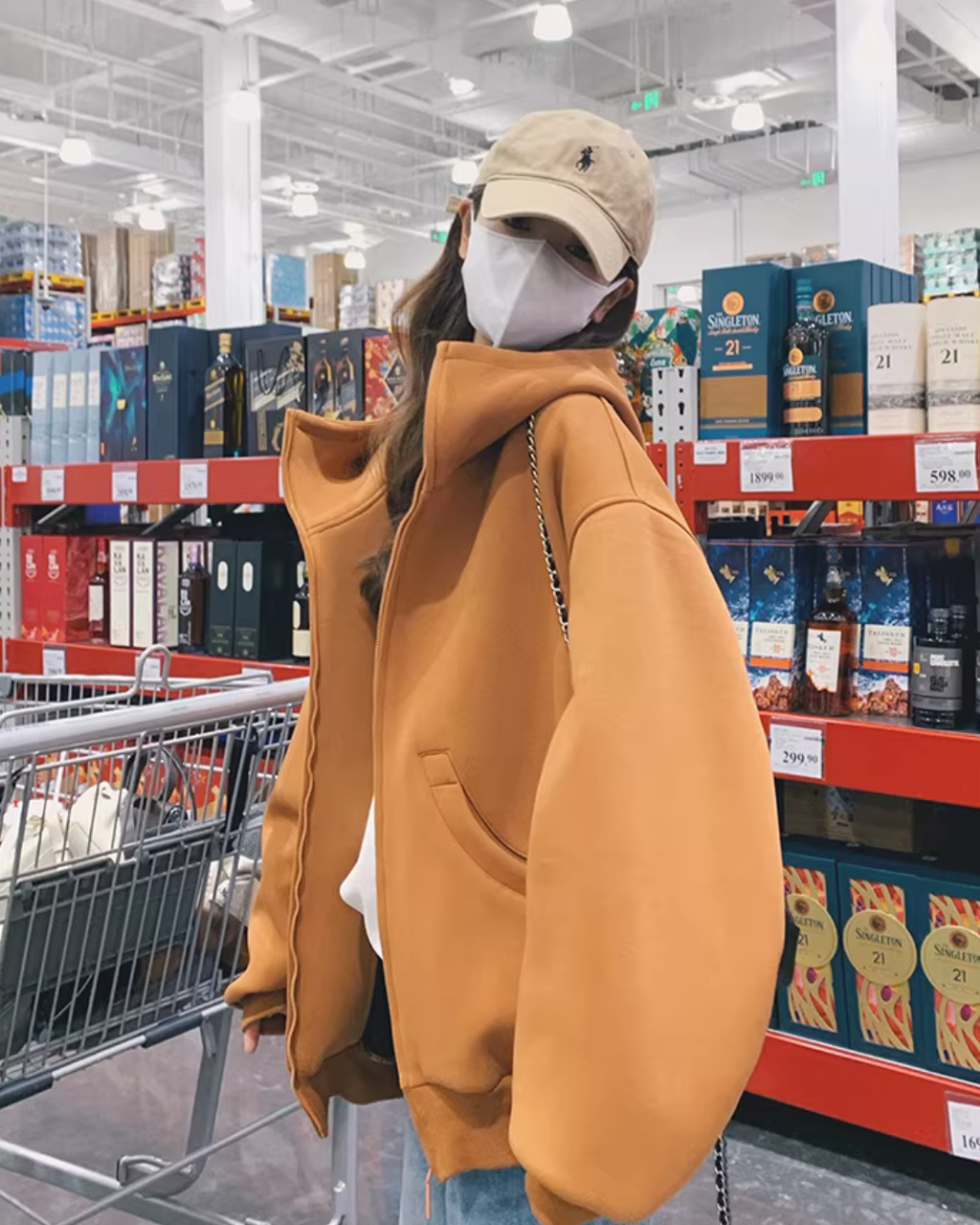 Oversized Zip-Up Hoodie QAZ0030