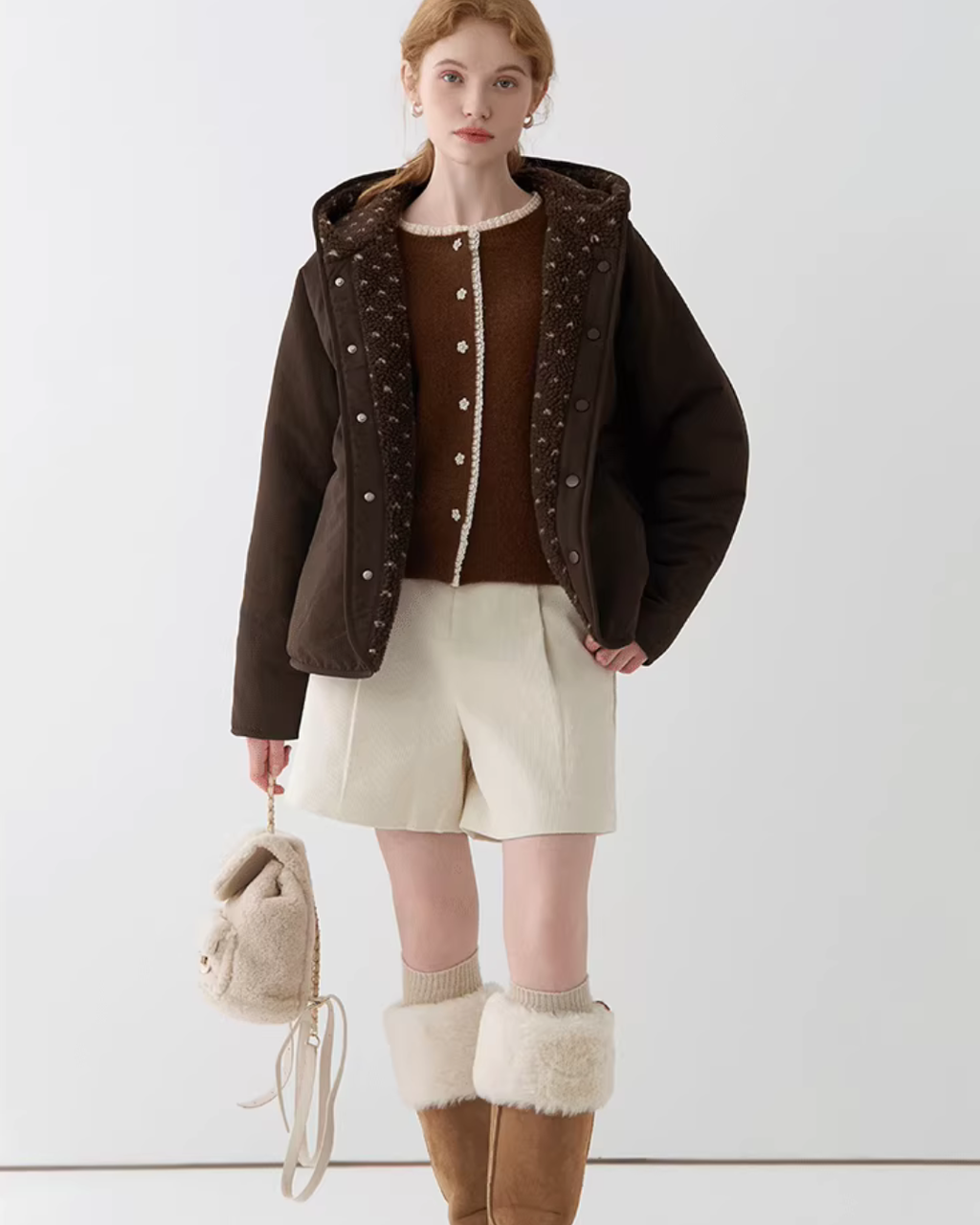 Reversible Fleece Casual Coat JIU0037