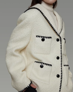 Color-Block Chic Tweed Jacket UNS0004