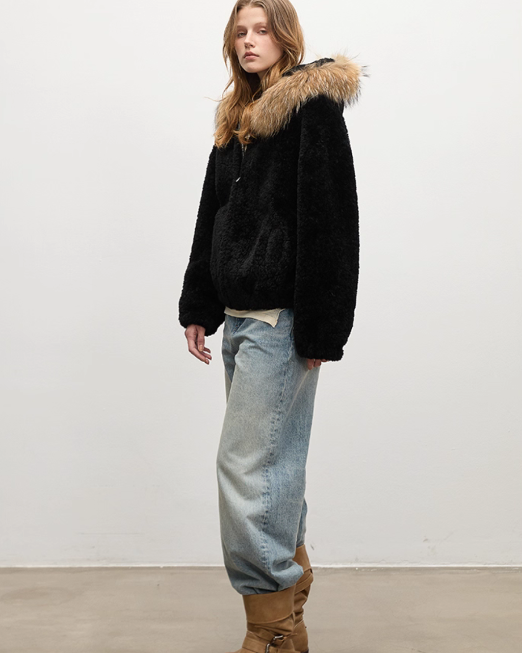 Fur Hood Fluffy Jacket BBG0001