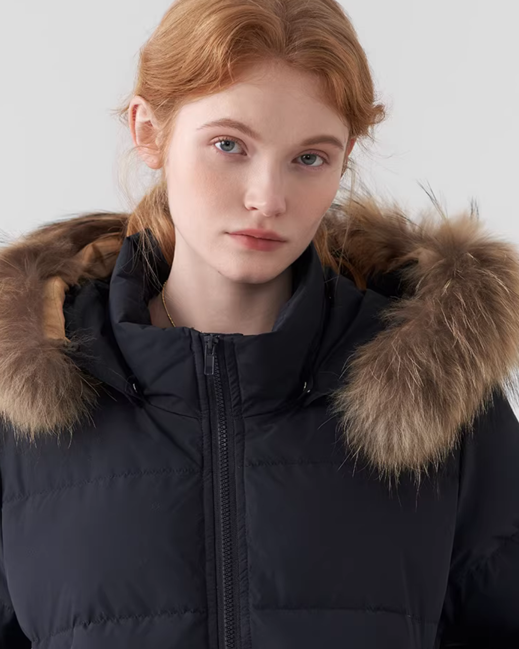 Fur Hood Down Jacket JIU0030