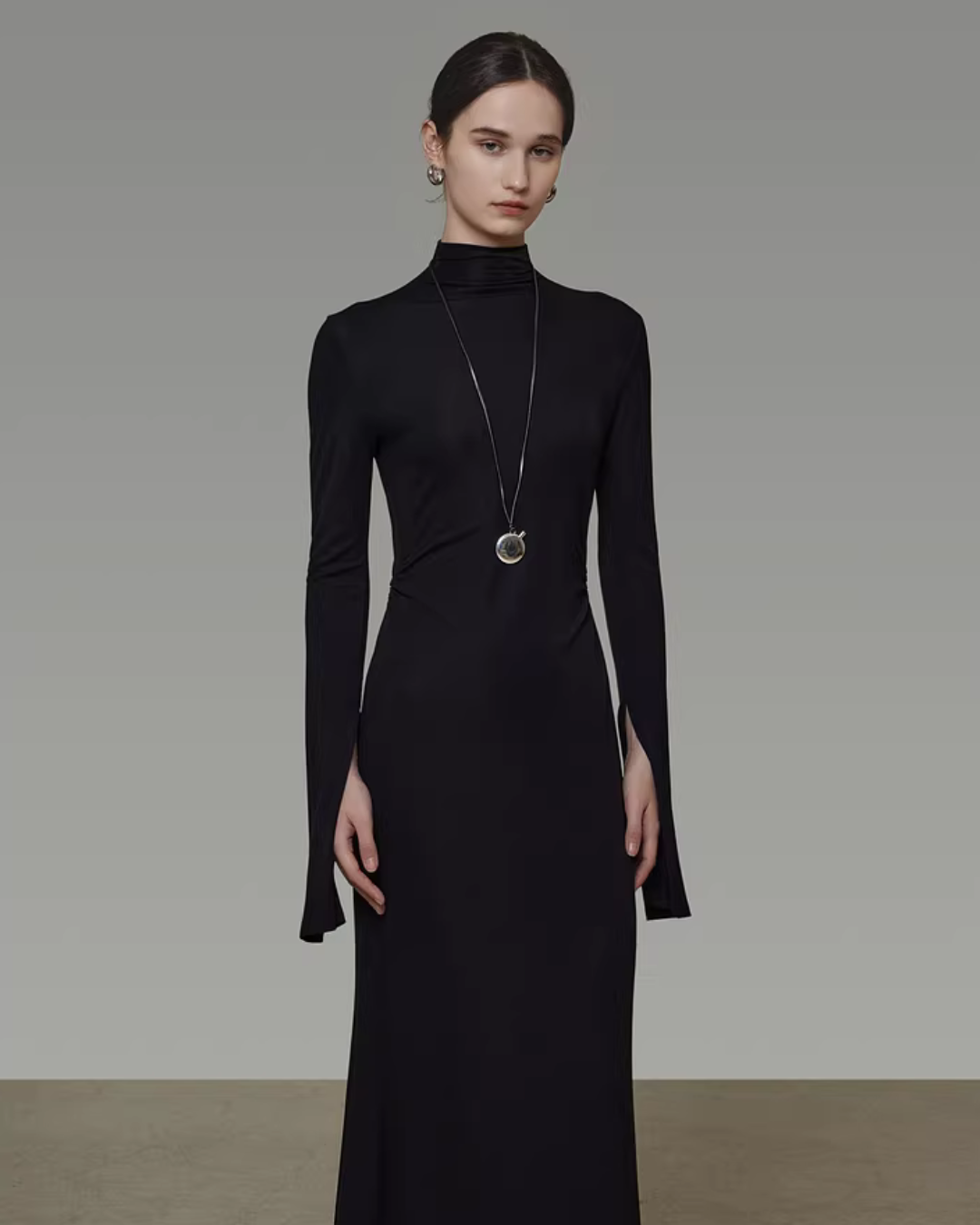 Turtleneck Slim-Fit Dress  UNS0043