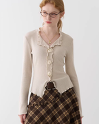 Rose Motif Frill Top JIU0045