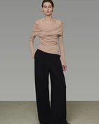 Lace-Trim Knit Top UNS0044