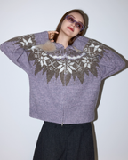 Fur Collar Nordic Knit Jacket MDB0005