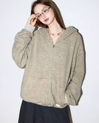 Thin Striped Zip-Up Hoodie MDB0035