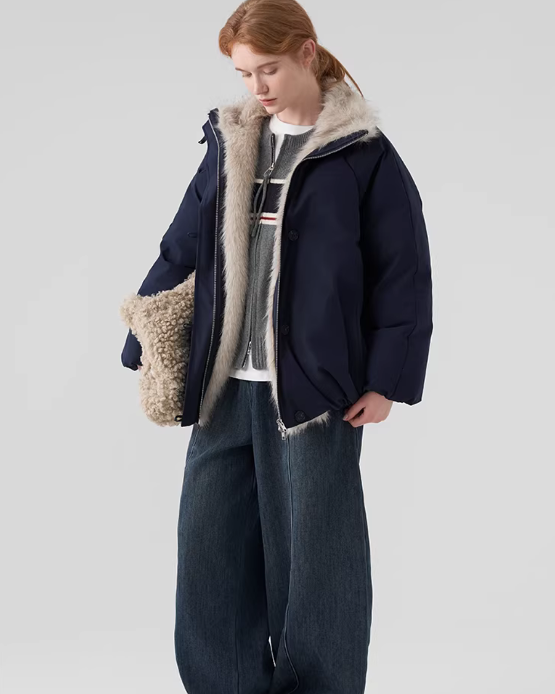 Fur Collar Hood Jacket JIU0031