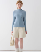 Multi-Button Rib Knit Top JIU0046