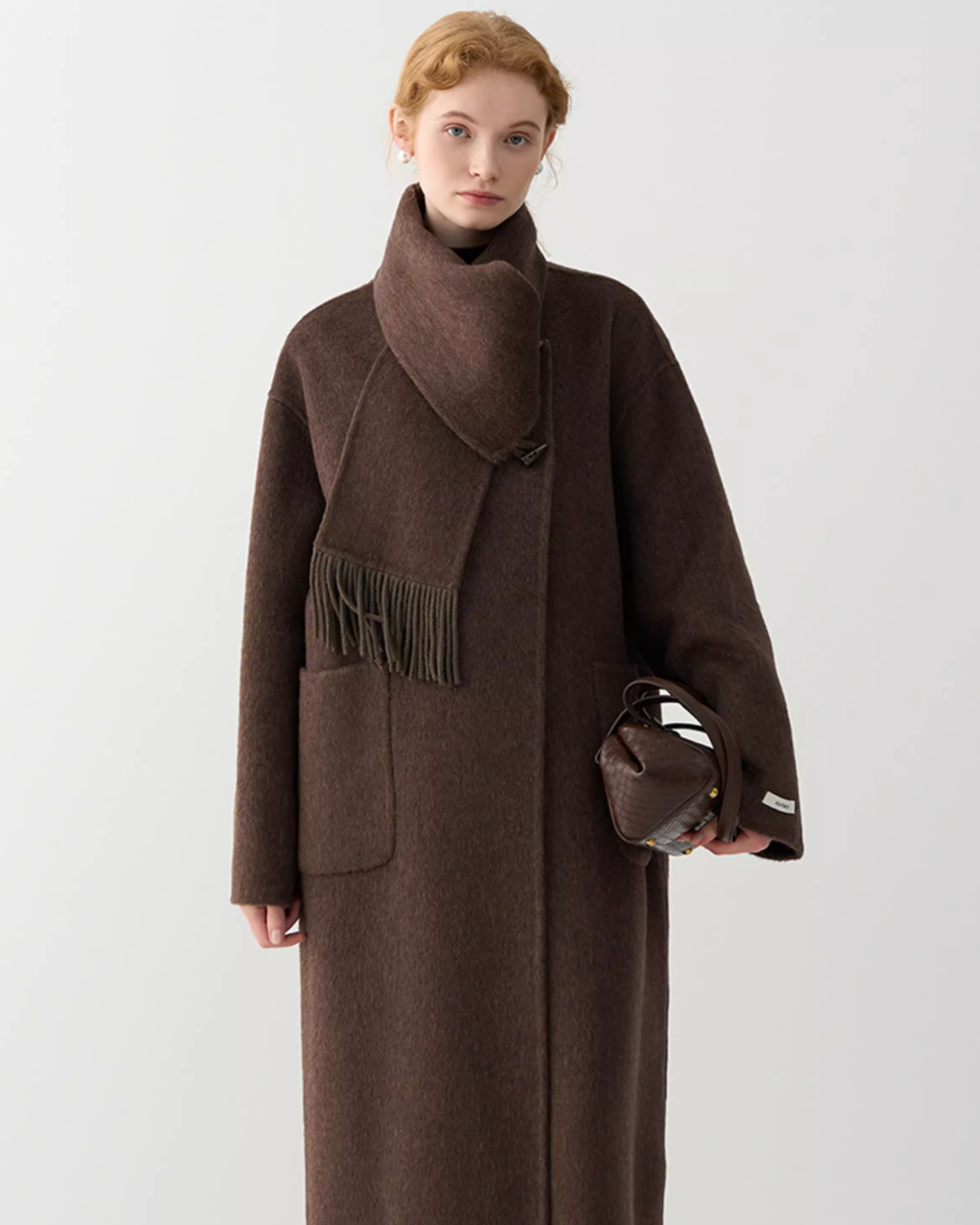 Collarless Wool Coat JIU0003