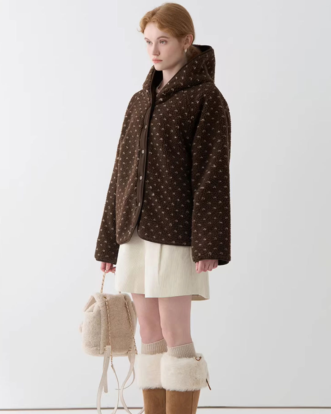 Reversible Fleece Casual Coat JIU0037