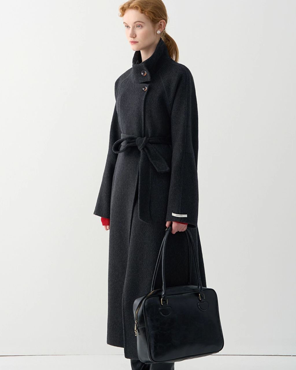 Stand Neck Wool Coat JIU0013