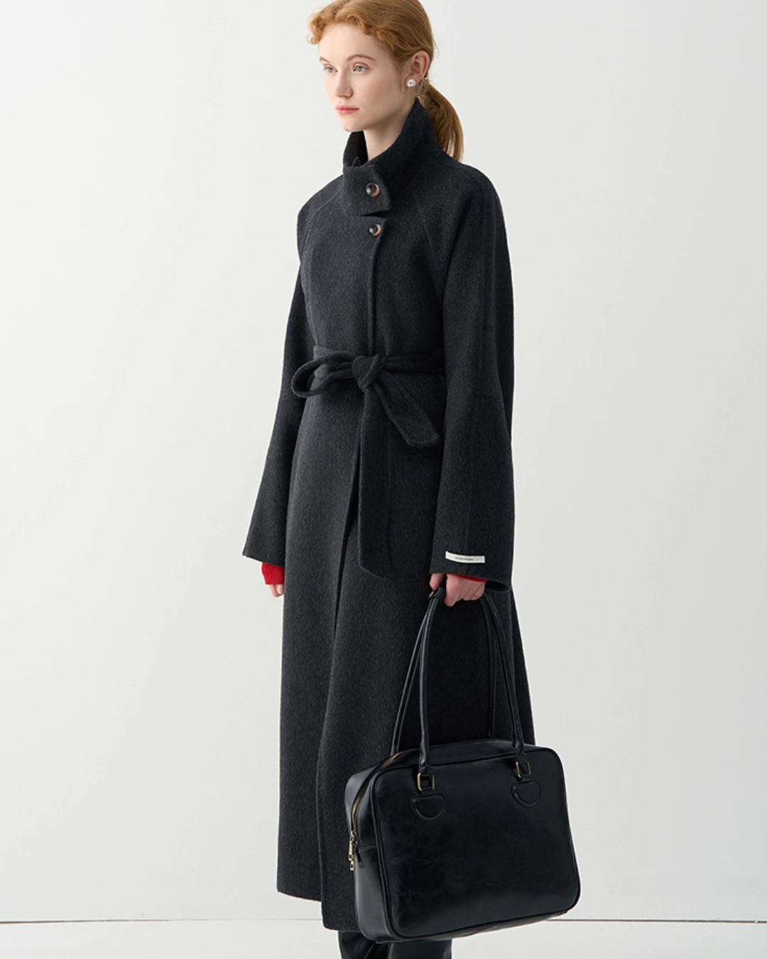 Stand Neck Wool Coat JIU0013