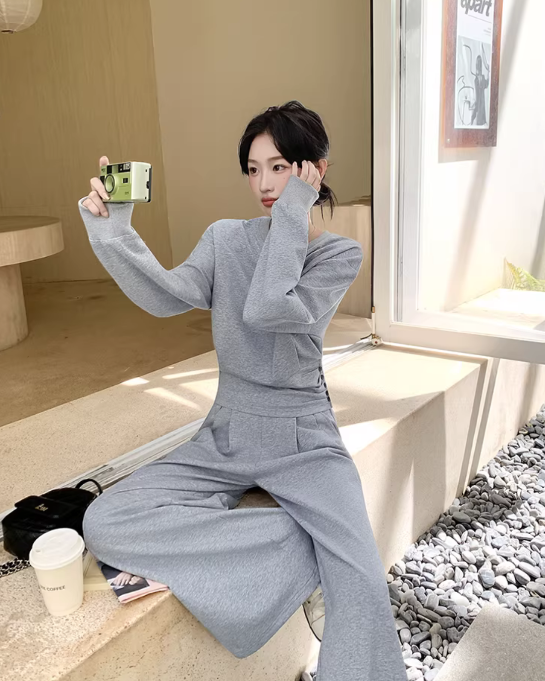 Sweatshirt / Wide-Leg Pants QAZ0009