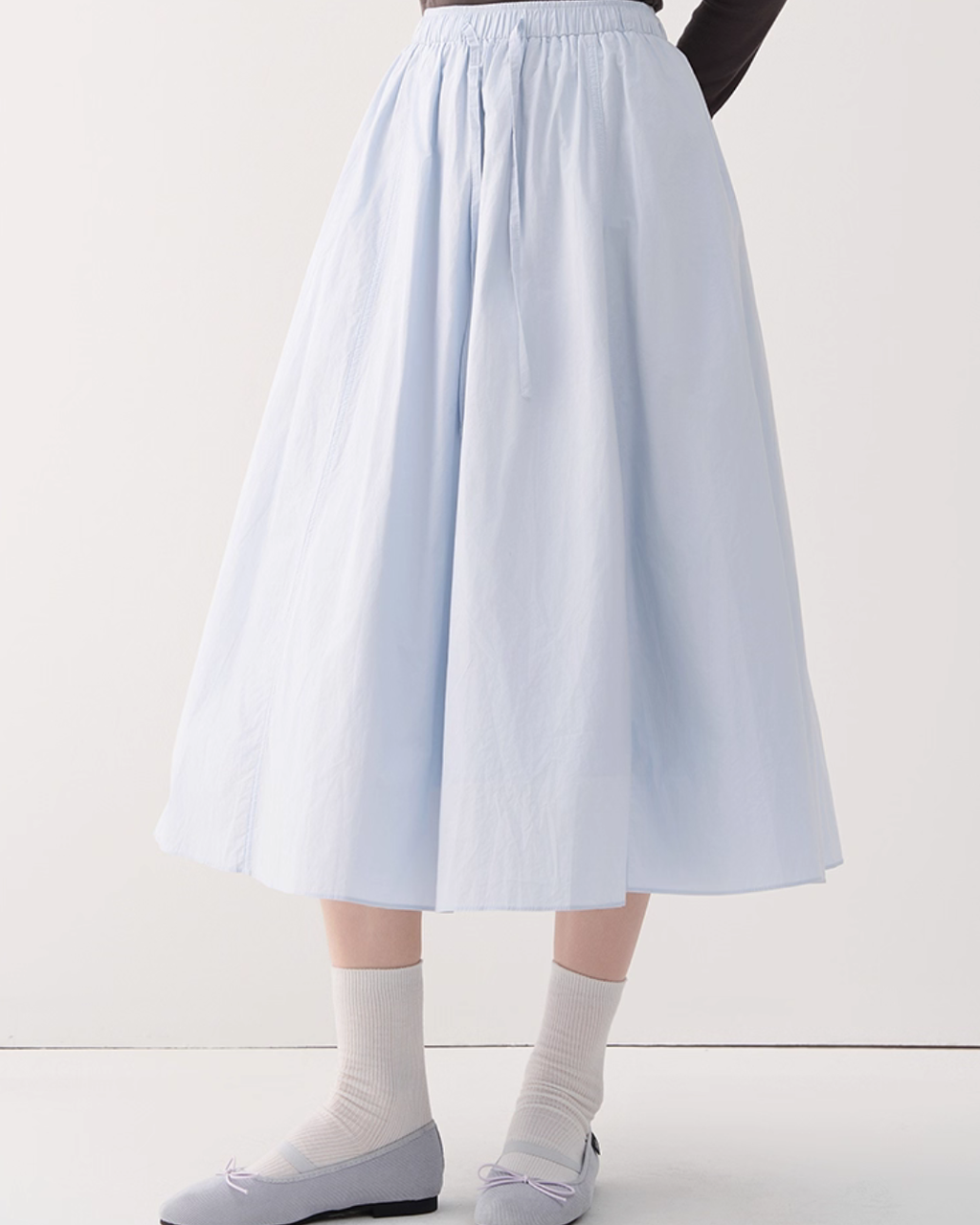 Blue Floral Half Length Skirt JIU0011