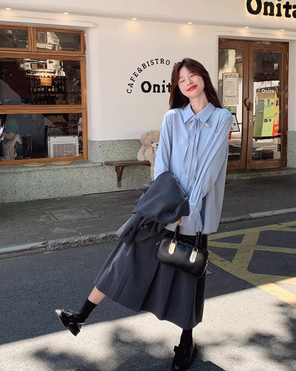 Classic Jacket / Pleated Skirt / Ribbon Tie Shirt QAZ0016