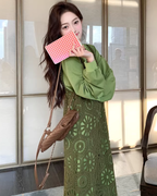 Hollow-Out Camisole Dress / Long Sleeve T-Shirt Dress QAZ0043