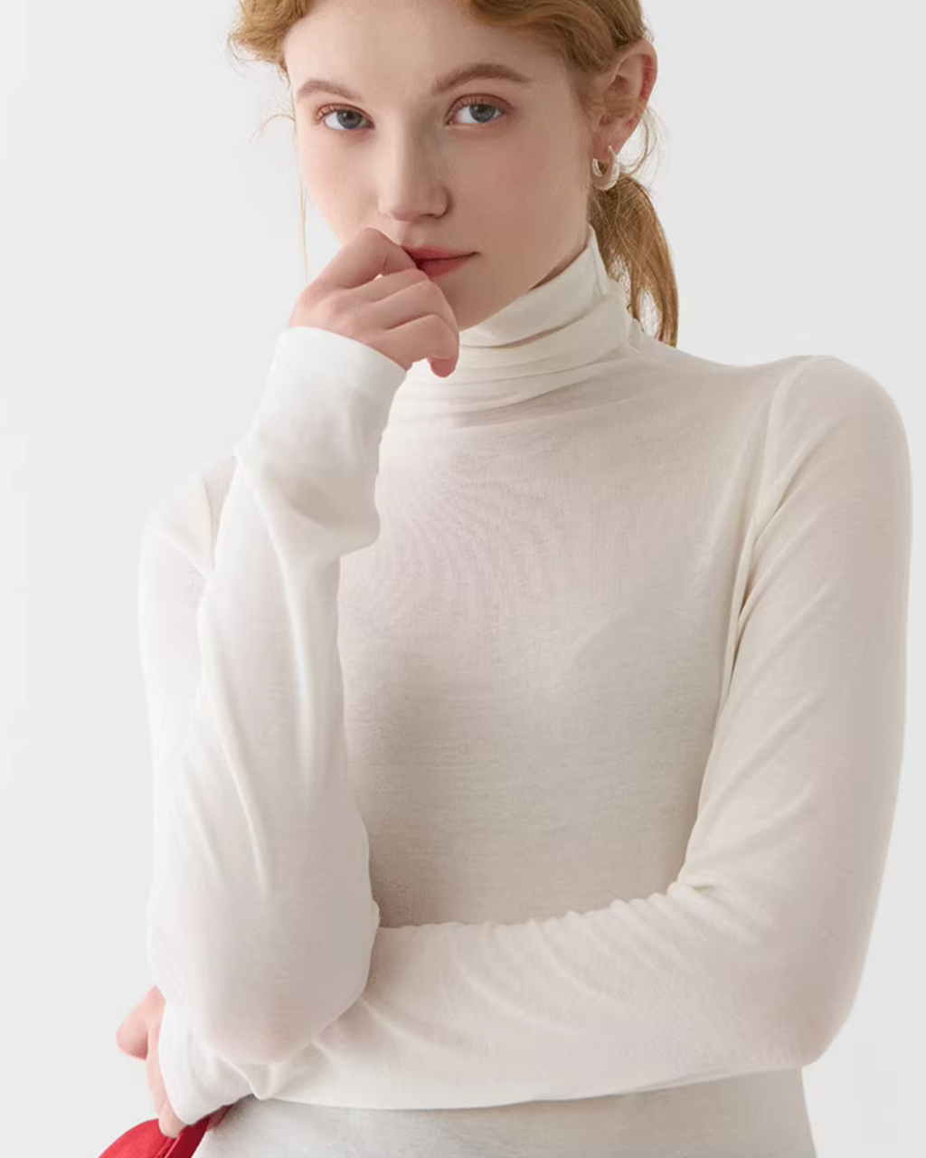 High Neck Long Sleeve Top JIU0040