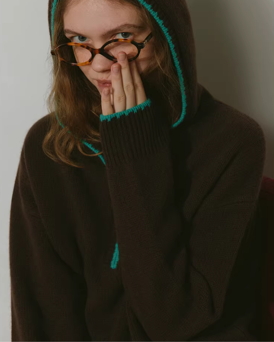 Half-Zip Hooded Knit RLZ0003