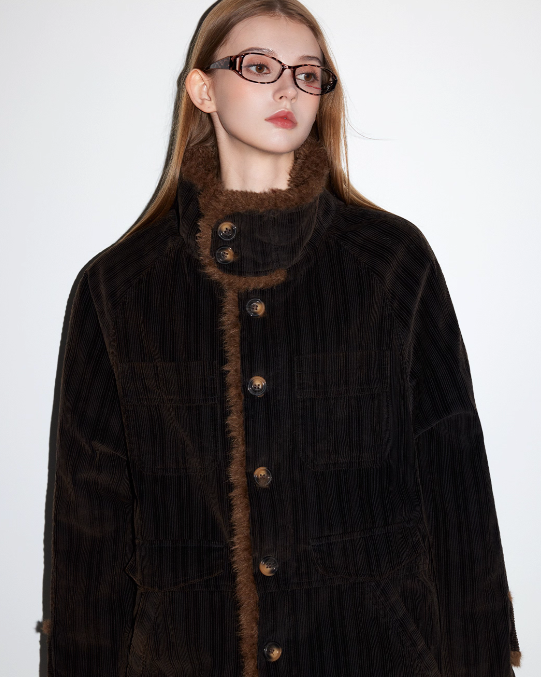 Fur Collar Corduroy Coat MDB0013