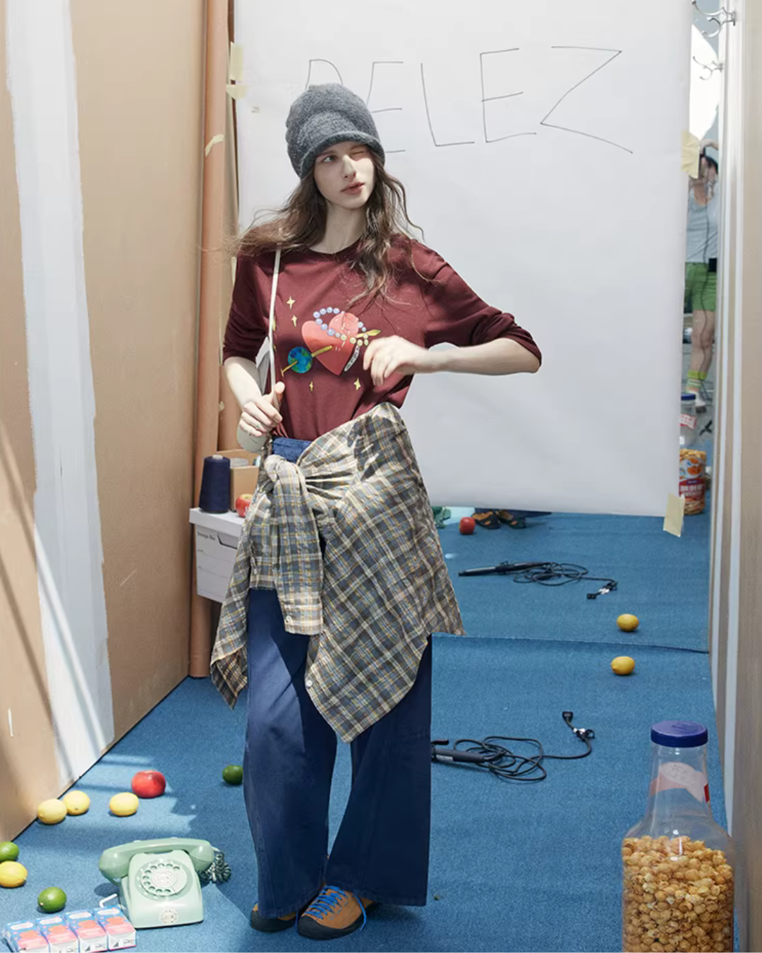 Retro Blue Wide Denim Pants RLZ0009