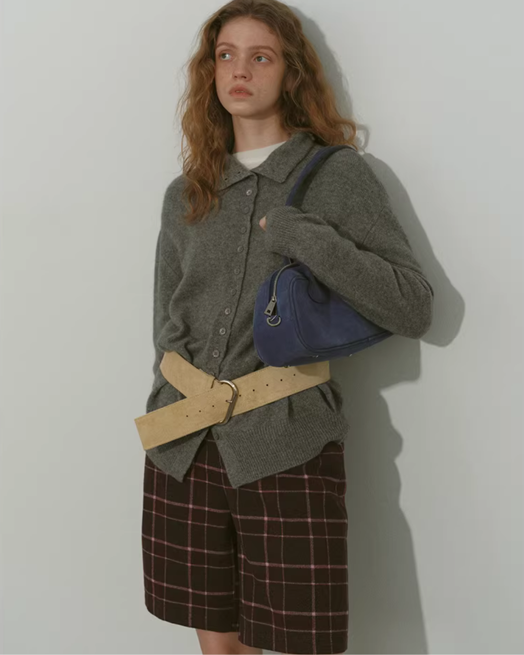 Wool Half-Turtleneck Knit Cardigan RLZ0013