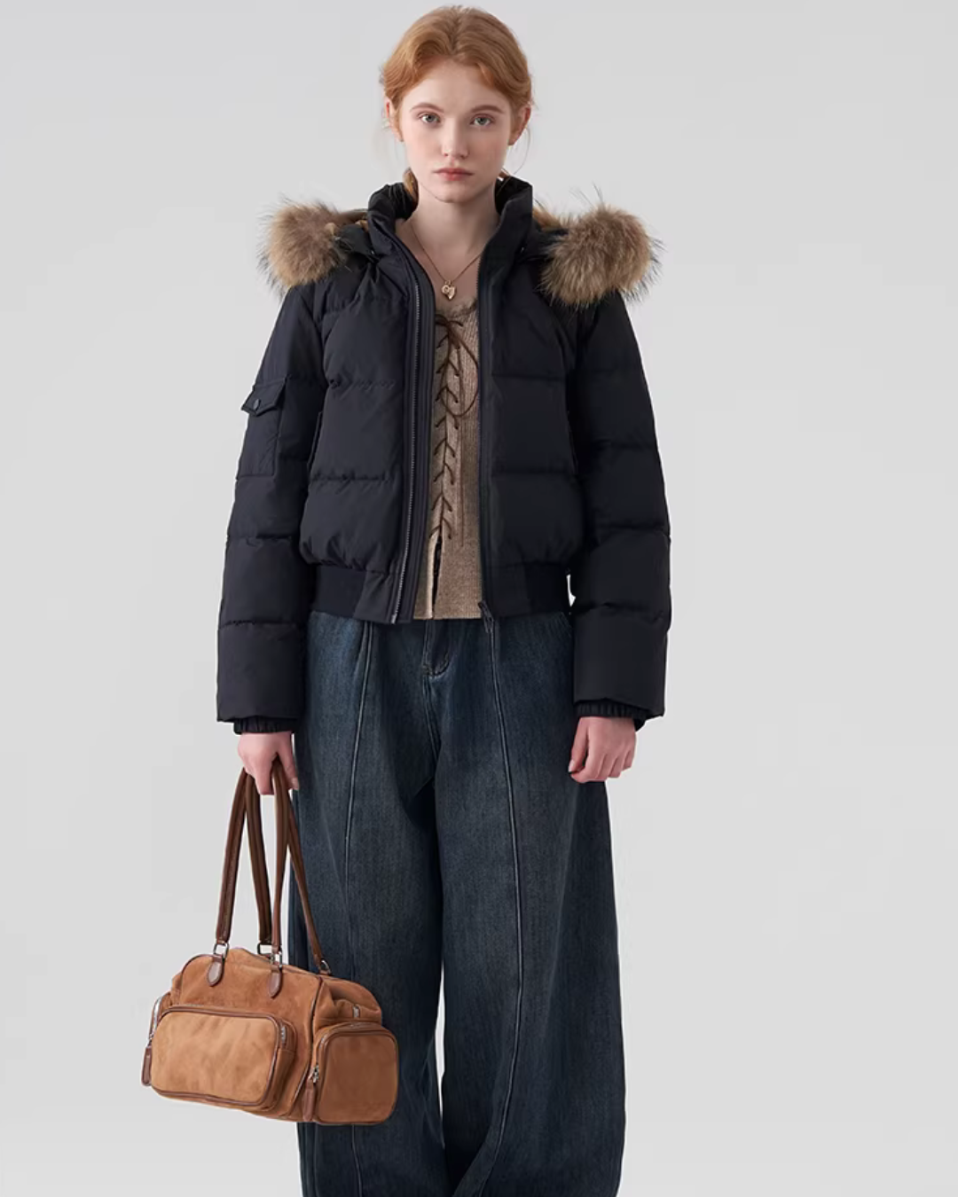 Fur Hood Down Jacket JIU0030