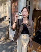 Retro Short Leather Jacket QAZ0032