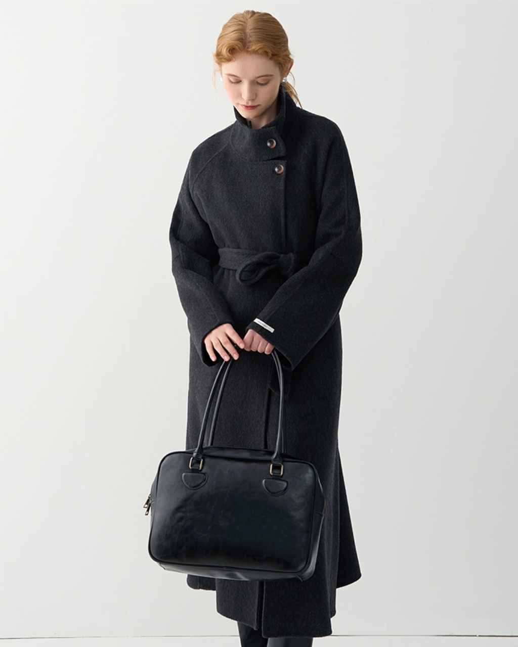 Stand Neck Wool Coat JIU0013