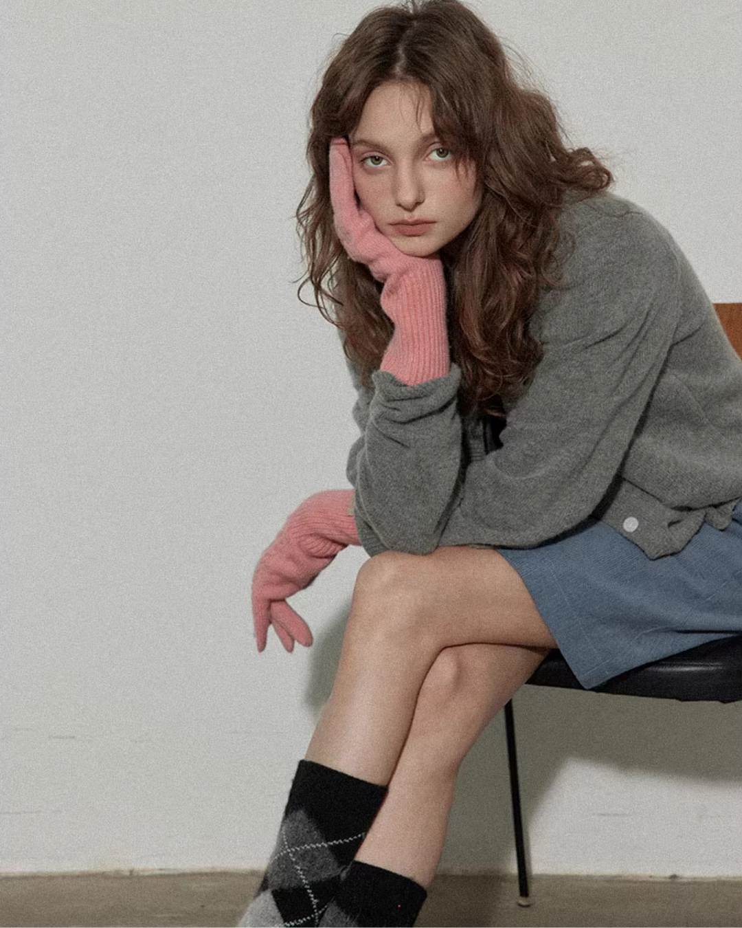 Layered-Style Knit Cardigan RLZ0020