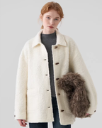 Fluffy Wool Duffle Coat JIU0047
