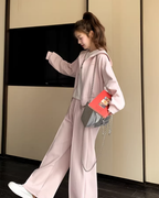 Pastel Pink Zip Hoodie / Sweatpants QAZ0014