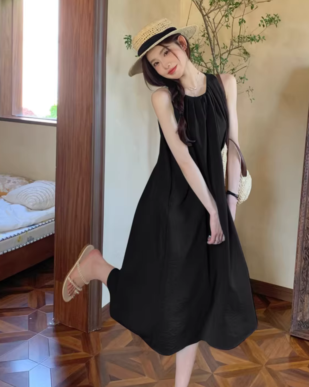 Sleeveless Long Dress QAZ0095