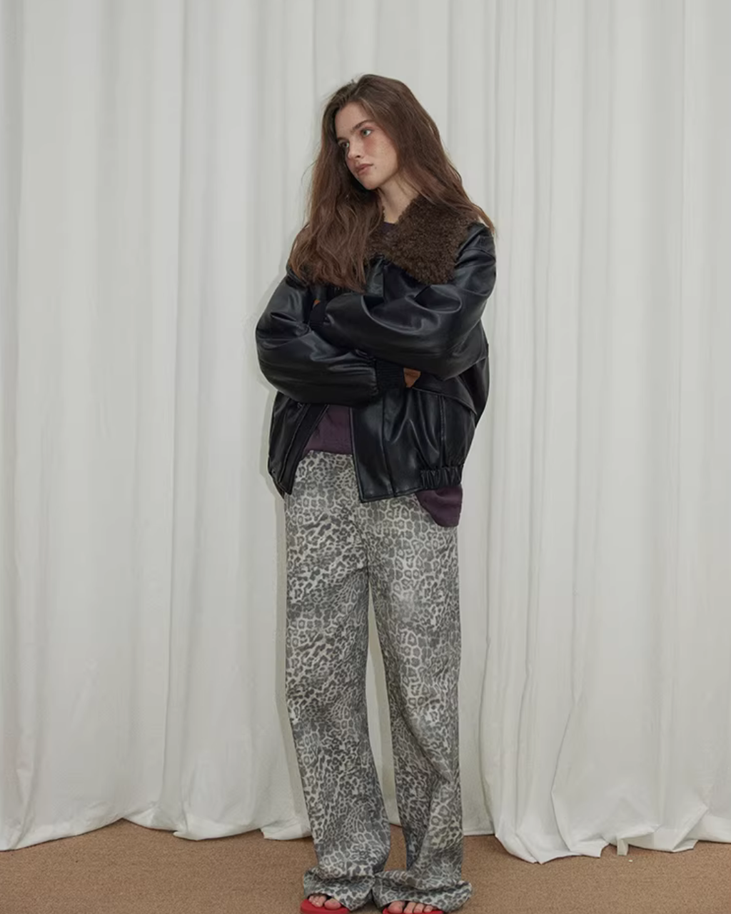 Leopard Wide Pants RLZ0010