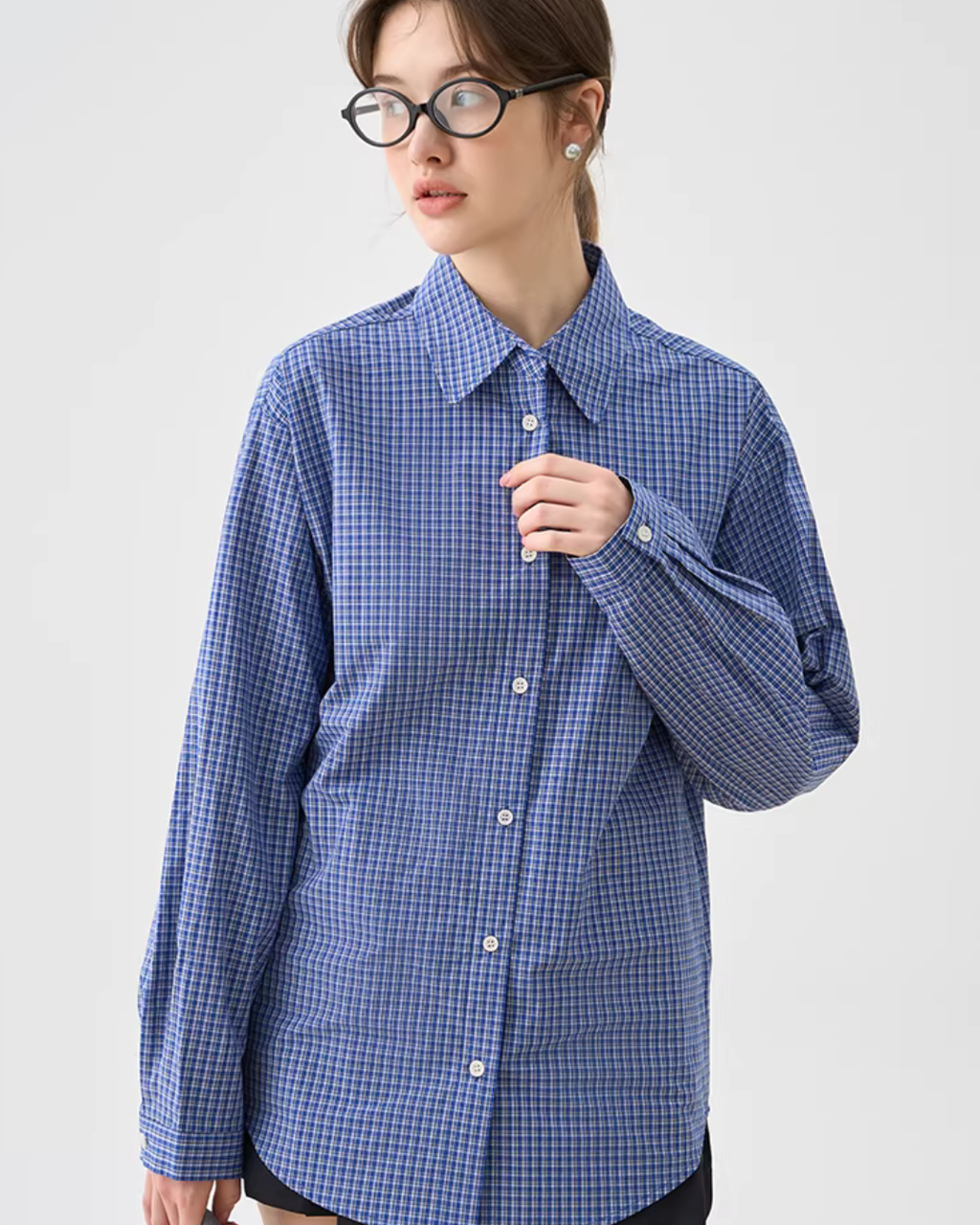 Blue Plaid Shirt JIU0021