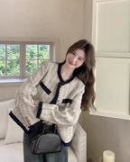 Gold Button Tweed Jacket QAZ0036